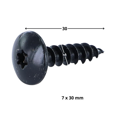 1 x Viti per legno TEKOR Vite Bandella 7X30 Filettata Su 30 T30 Acciaio Zincato Nero cut Chiodo Anti-Spacco 17