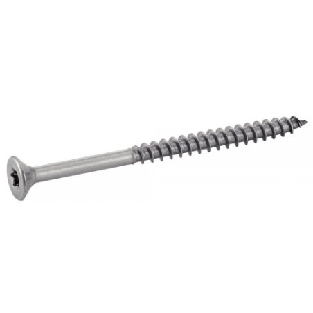 1 x Set 1666 Vite Per Legno E Truciolato Testa Forata TX + Punta Acciaio Inox A4