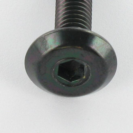 1 x Vite Per Metalli Piatta Chiave Esagonale Da 4 M6X35 Acciaio Zincato Nero