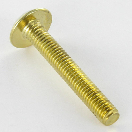 1 x Vite Per Metalli Piatta Chiave Esagonale Da 4 M6X80 Acciaio Ottonato