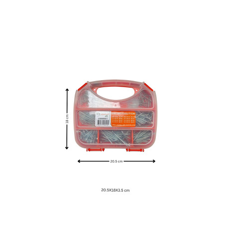1 x Set 280 Vite Per Legno E Truciolato Testa Forata Pozy Zincate Punta
