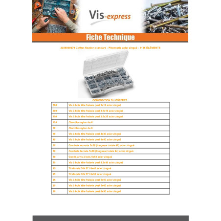 1 x Set Ferramenta Zincate (1155 ELEMENTI)