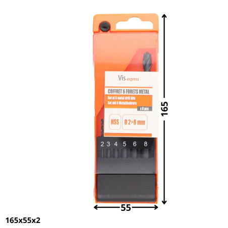 1 x Set 6 FORESTE METALLO HSS