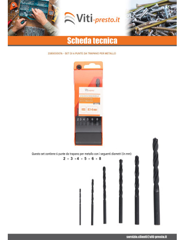 1 x Set 6 FORESTE METALLO HSS