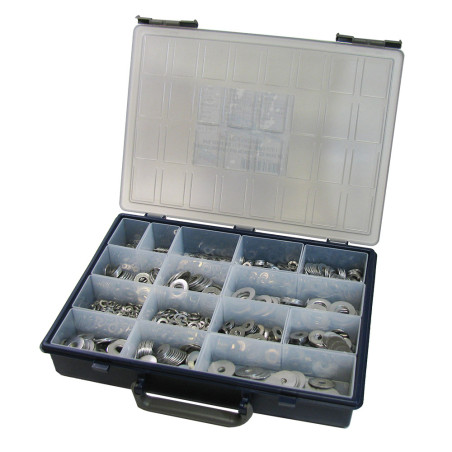 1 x Set 1530 Rondella Piatta M L LL/ Rondella Elastica Spaccata Acciaio Inox A2