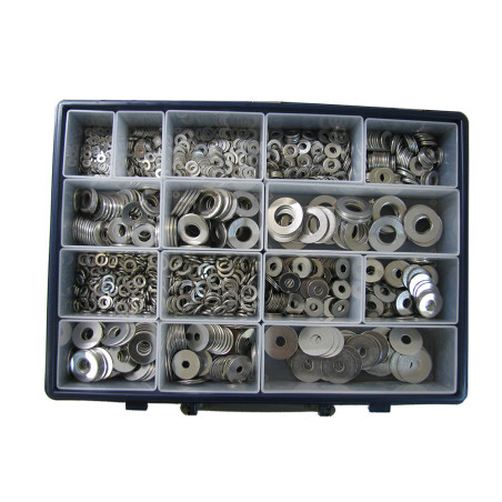 1 x Set 1530 Rondella Piatta M L LL/ Rondella Elastica Spaccata Acciaio Inox A2