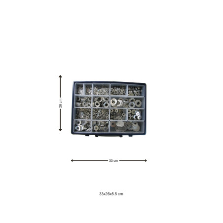 1 x Set 1530 Rondella Piatta M L LL/ Rondella Elastica Spaccata Acciaio Inox A2