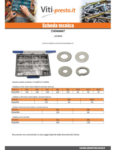 1 x Set 1530 Rondella Piatta M L LL/ Rondella...