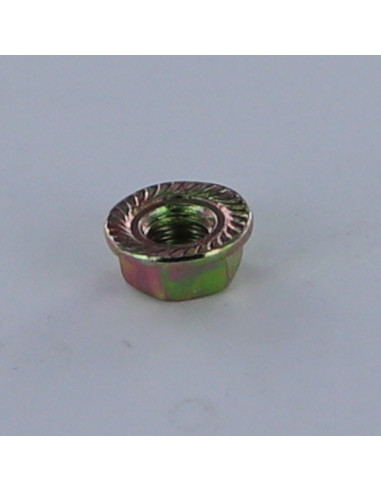 1 x Dado Flangia Dentellato M6 Bicromato