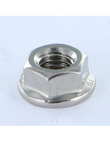 1 x Dado Flangia Liscia M8 Acciaio Inox A4-80