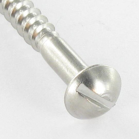 1 x Viti Per Legno Acciaio Inox A2 Testa Poelier Con Intaglio 3,5X25