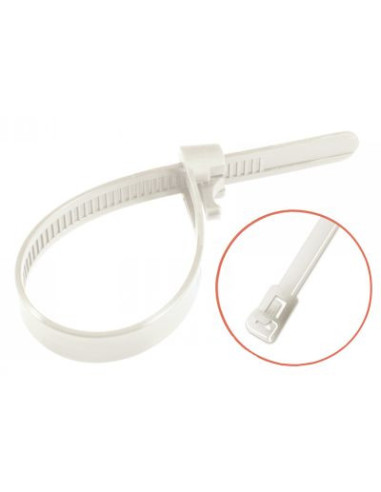 1 x Morsetti riapribili 7,6 x 200 nylon bianco...