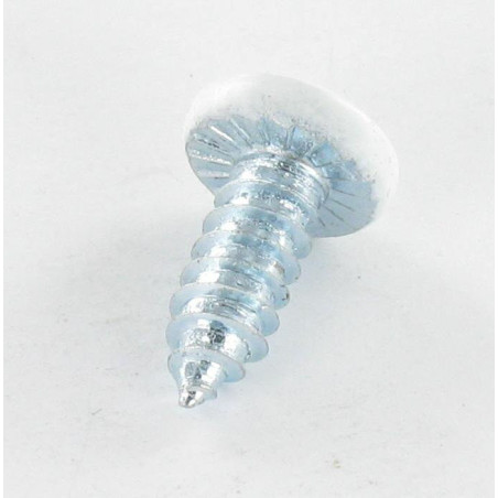 1 x Vite Per Lamiera Testa Cilindrica Dentellato 6,3X16 T30 Zincate Ral9016 Bianco Traffico