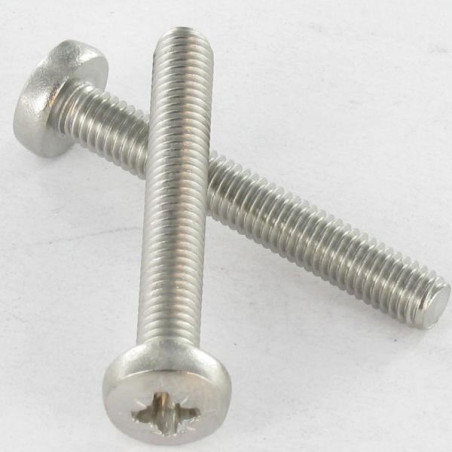 1 x Vite Per Metalli testa bombata larga Pozi PZ4 M3X40 Acciaio Inox A4 microviti