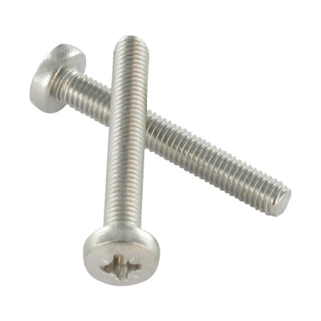 1 x Vite Per Metalli testa bombata larga Pozi PZ4 M3X12 Acciaio Inox A4 microviti