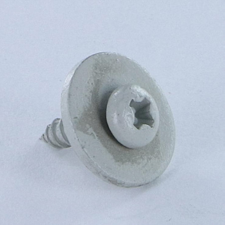 1 x Vite Per Lamiera testa bombata larga Pozy 3,5X13 con Rondella Zincate Ral7035 Grigio Luce