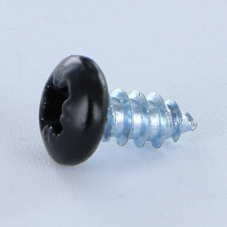 1 x Vite Per Lamiera testa bombata larga Pozy 4,2 x 9,5 Zincate Ral9005 Nero Intenso