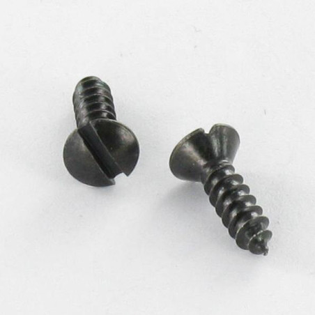 1 x Vite Per Lamiera Testa Forata Bombata Con Intaglio 4.8X25 Acciaio Zincato Nero