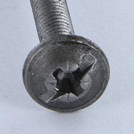 1 x Vite Testa Poelier Larga Pozy Con Intaglio M4X65 Filettata Su 25 Asciugabile Acciaio Grezzo