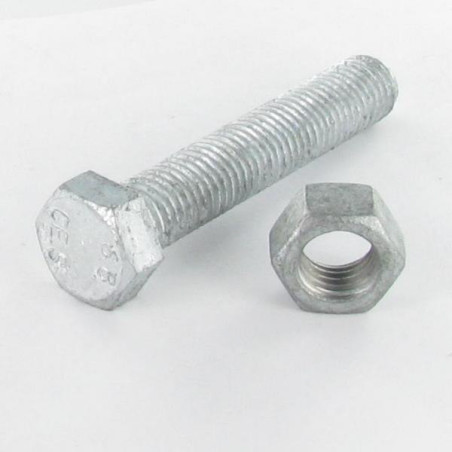 1 x Bullone (Venduto Con Dado) Testa Esagonale M16X240 Filettata Su 150 Classe 6.8 Elevata Resistenza Alla Corrosione