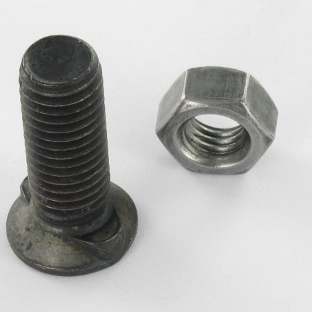 1 x Bullone A Testa Fresata Testa Forata M14X40 2 speroni Classe 8.8 Acciaio Grezzo