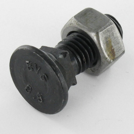 1 x Bullone A Testa Fresata Testa Forata Colletto Quadrato M14X40 Classe 8.8 Acciaio Grezzo