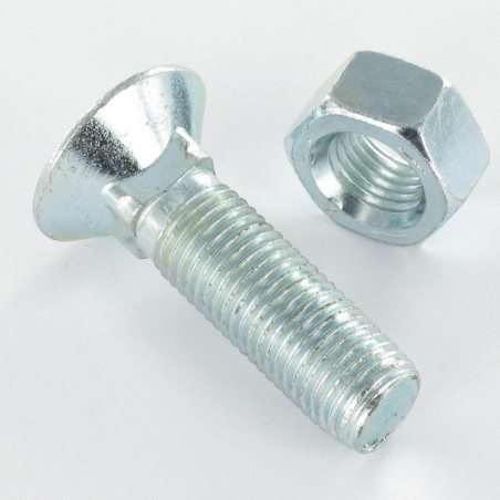 1 x Bullone A Testa Fresata Testa Forata Colletto Quadrato 7/16UNF 11X50 Classe 8.8 Zincate