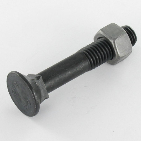 1 x Bullone A Testa Fresata Testa Forata Colletto Quadrato M12X40 Classe 12.9 Acciaio Grezzo