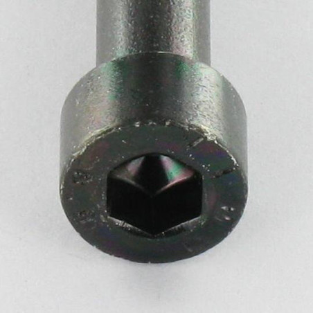 1 x Vite Per Metalli A Esagono Incassato M7X40 Filettata Su 26 Classe 10.9 Passo 100 Acciaio Zincato Nero